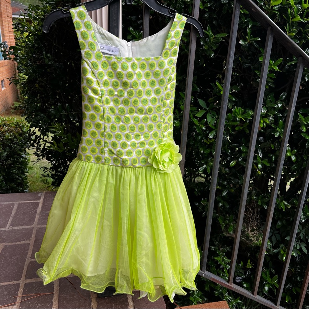 Bonnie Jean Dress Size 7 Lime Green